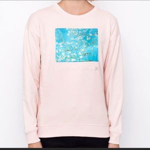 vans rainbow sweatshirt in white